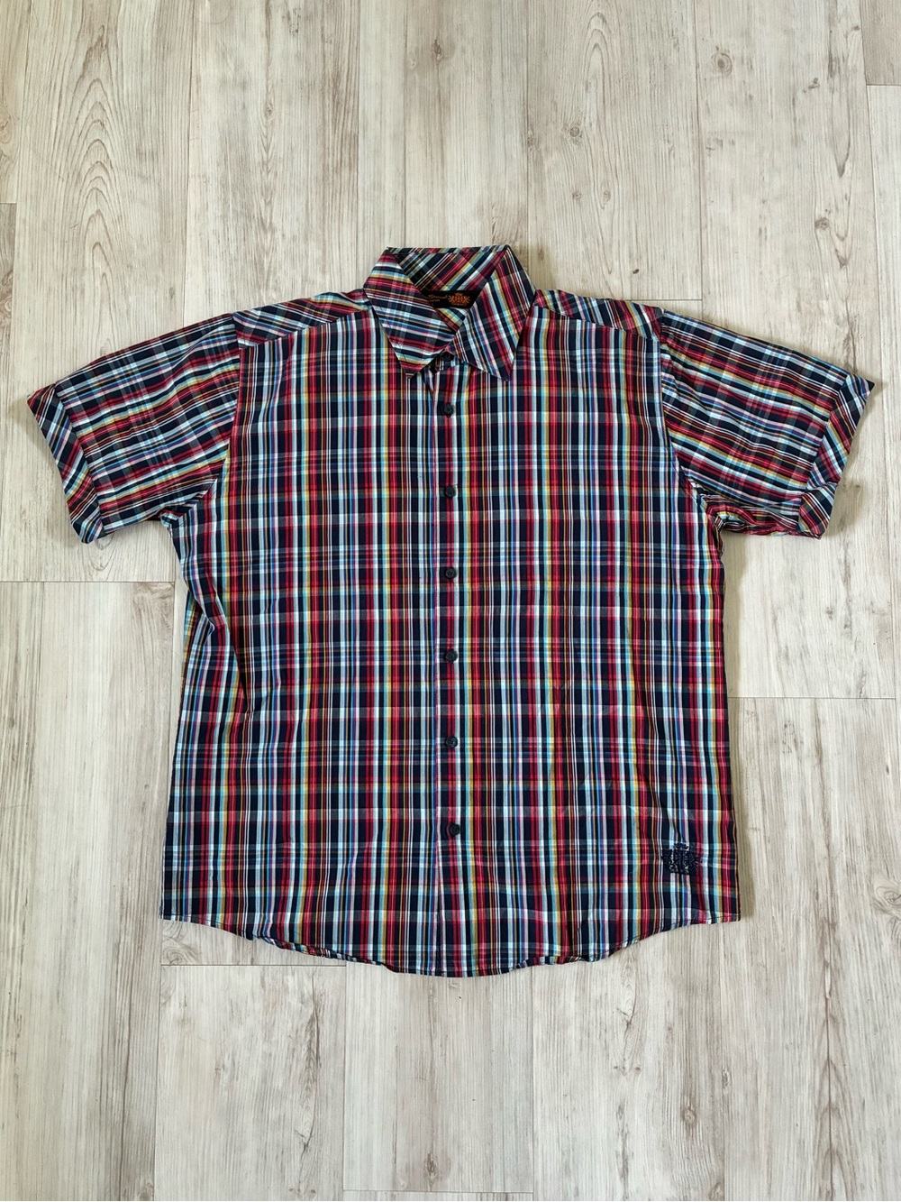 Ben Sherman Signature Plaid Short Sleeve Button Up T-Shirt